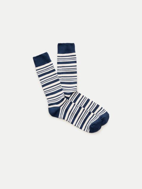 J.CREW Striped piqué socks