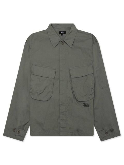 MILITARY L/S OVER SHIRT - OLIVE