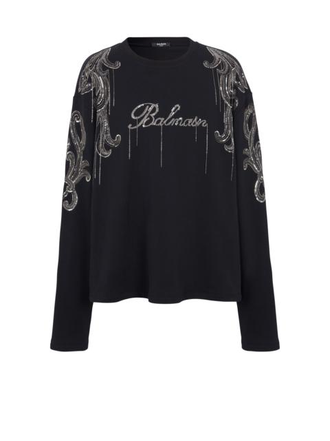 Balmain Balmain Signature chain embroidered sweater