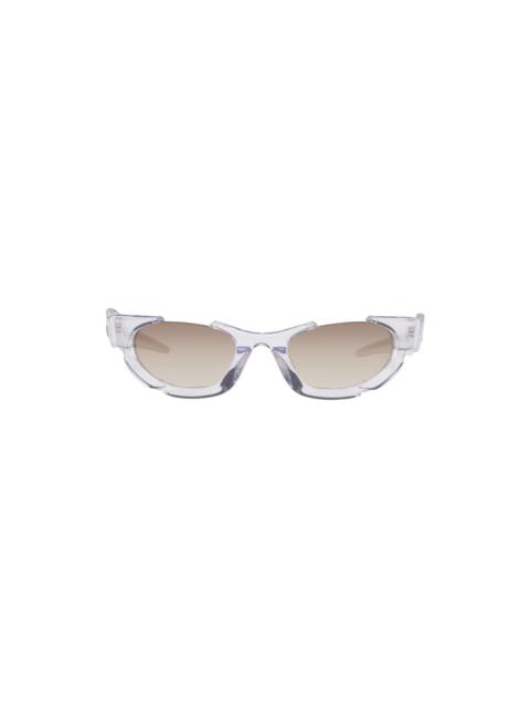 FENG CHEN WANG SSENSE Exclusive Blue Liquid Sports Sunglasses