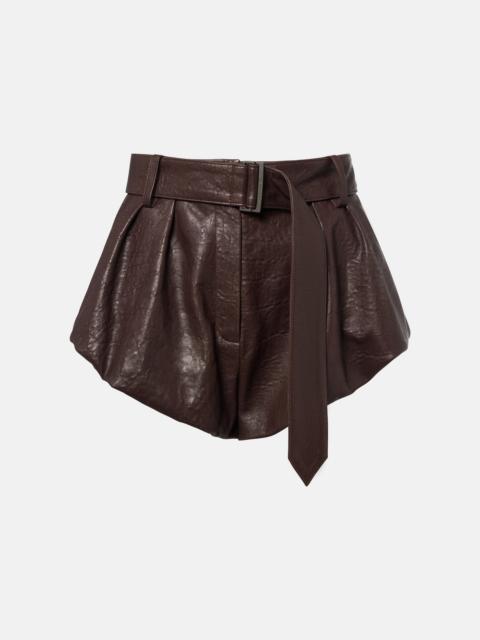 MAGDA BUTRYM Belted leather shorts