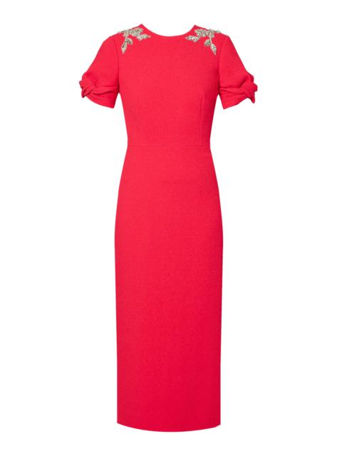 Erdem Embellished Midi Dress red