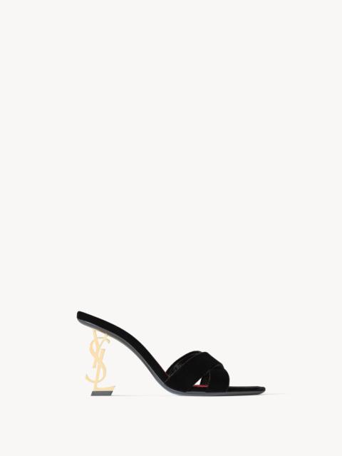 SAINT LAURENT OPYUM MULES IN VELVET