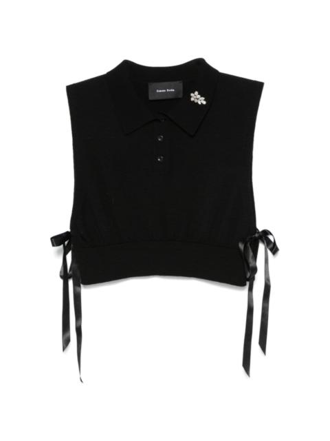 cropped polo vest