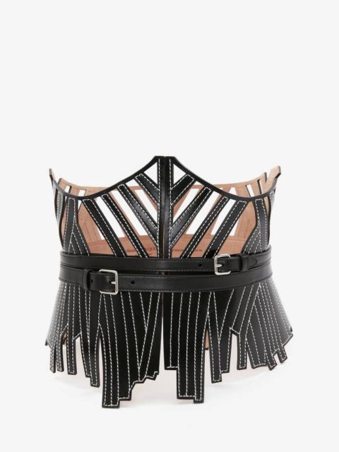 Alexander McQueen Cage Corset Belt in Black