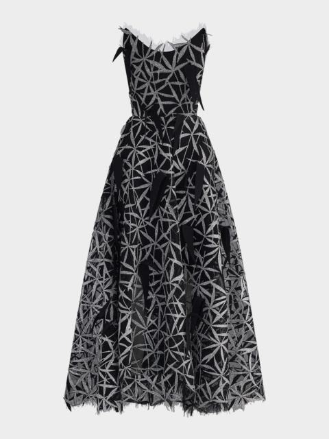 MATICEVSKI Axis Embellished Strapless Fit-&-Flare Gown