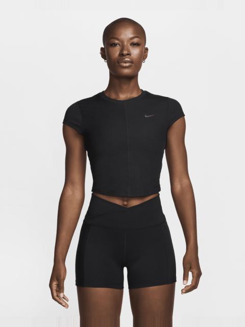 Nike One Fitted Rib Women's Dri-FIT Short-Sleeve Cropped Top