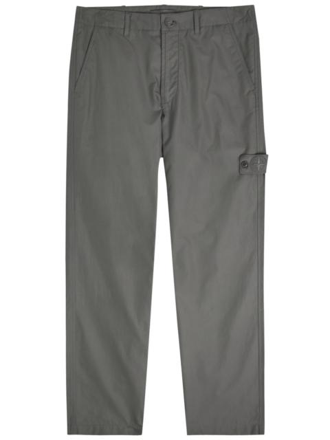 Stone Island Stone Island Ghost Straight-leg Cotton-poplin Cargo Trousers