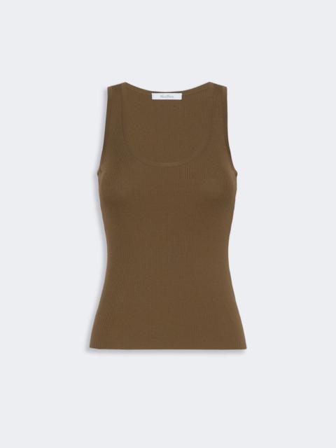 Max Mara EDITTA Close-fitting viscose crêpe jumper - MUD