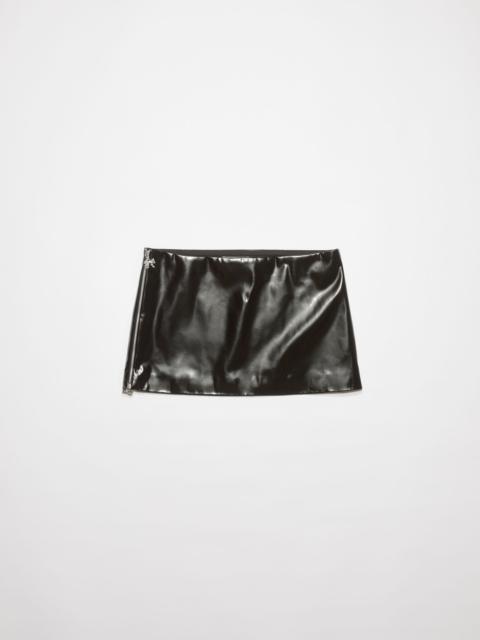 Zippered mini skirt - Black