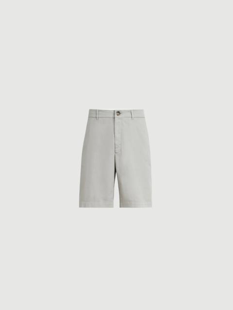 Brunello Cucinelli Garment-dyed Bermuda shorts in American Pima cotton comfort gabardine
