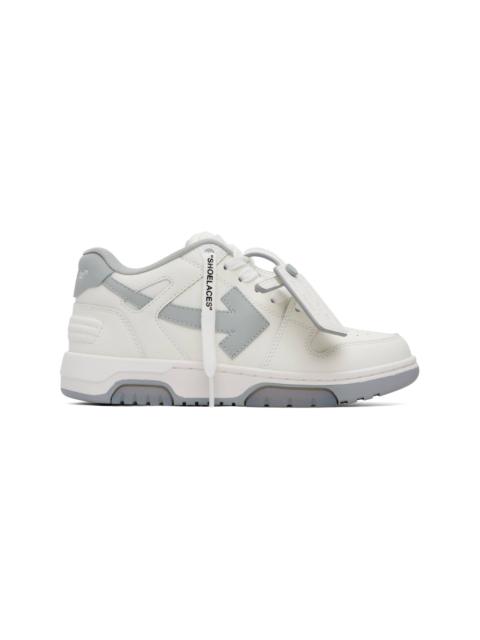 Off-White White & Gray 'Out Of Office' Sneakers