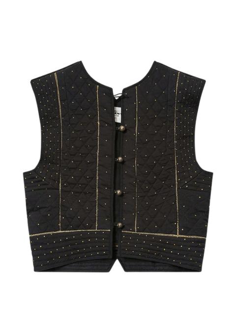 Isabel Marant Étoile Volana quilted studded top
