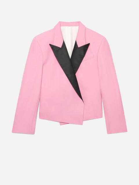 AMI Paris Short Jacket With Contrasted Lapel Collar