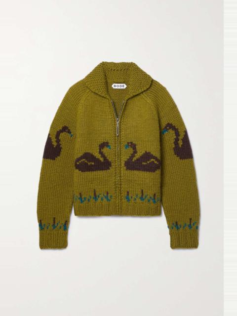 BODE Rumney jacquard-knit wool cardigan