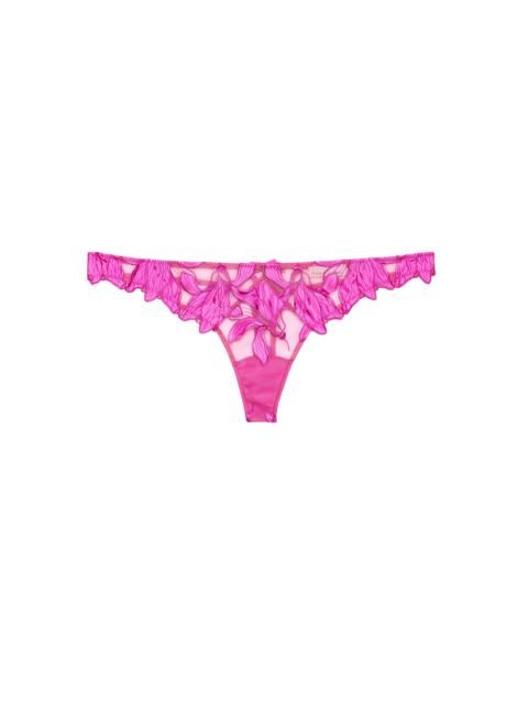 Fleur du Mal Lily Embroidery Hipster Thong