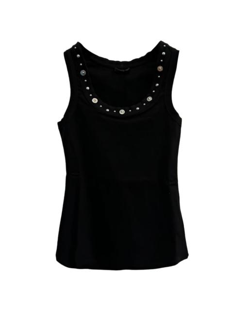 VERSACE Medusa-plaque studded tank top