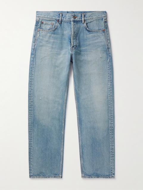 SAINT LAURENT Straight-Leg Distressed Jeans