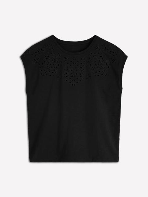 BODEN Willow Broderie T-shirt-Black Beauty