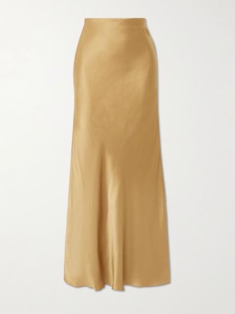 ANDRES OTALORA Sublimes silk-charmeuse maxi skirt Gold