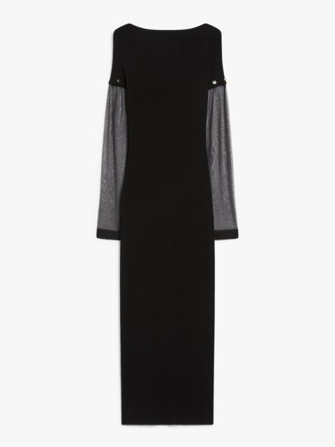 Sportmax GRAZIA Stretch viscose long dress