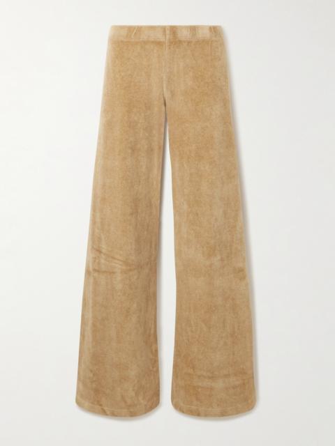 SUZIE KONDI Lito Cotton-blend Velour Flared Sweatpants