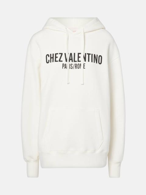 Valentino Printed cotton jersey hoodie