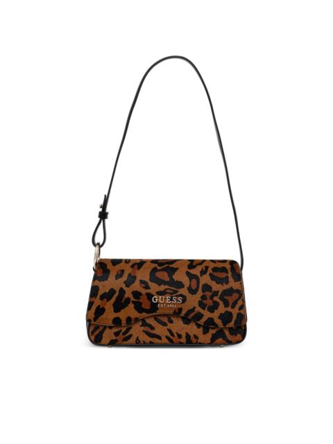 GUESS USA Domitilla leopard-print shoulder bag