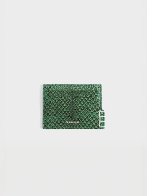 JW Anderson LEATHER LOAFER CARD HOLDER IN PINE GREEN