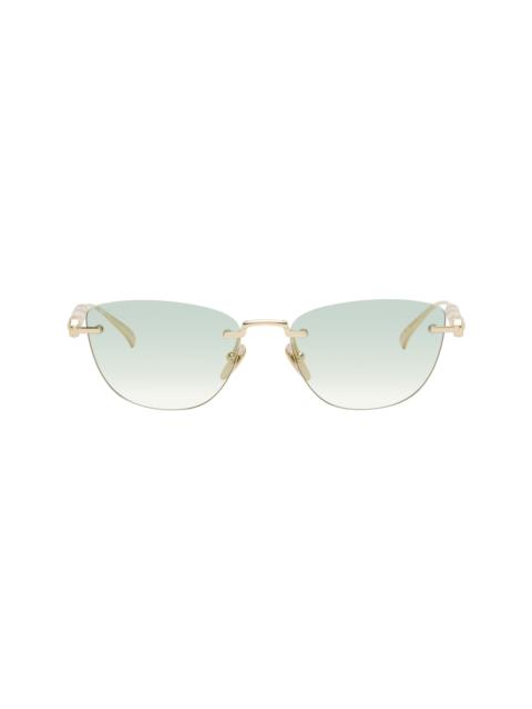GUCCI Gold Cat-Eye Sunglasses