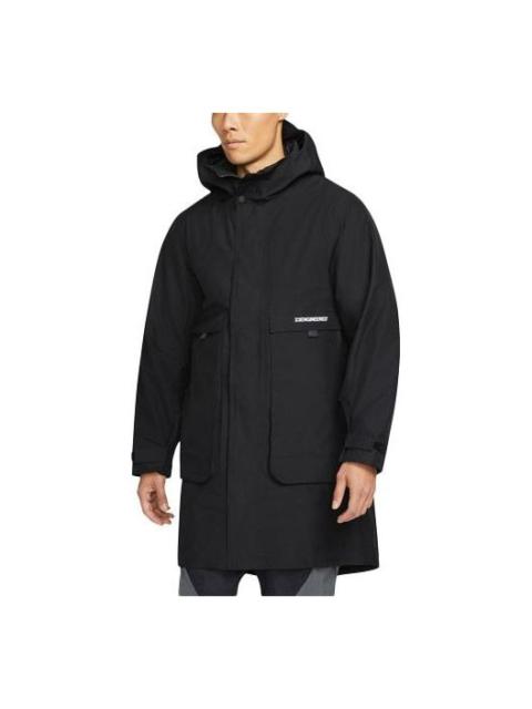 Jordan Men's Air Jordan Gore-Tex 2-In-1 Detachable Stay Warm Hooded Big Pocket Padded Black Jacket DC0063-0