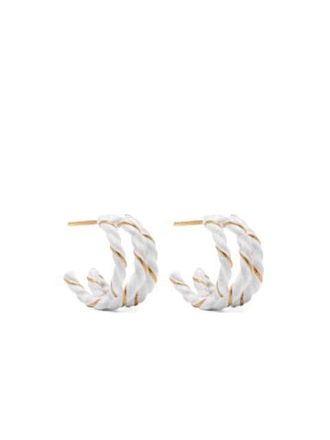 Laces hoop earrings