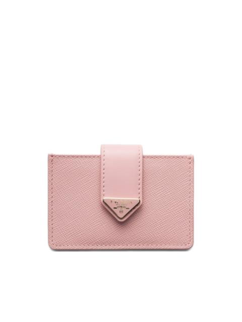 Prada Saffiano and smooth leather card holder