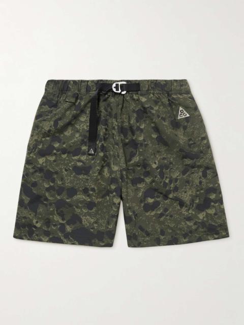 Nike NRG ACG Wide-Leg 위장 인쇄 벨트 나일론 반바지