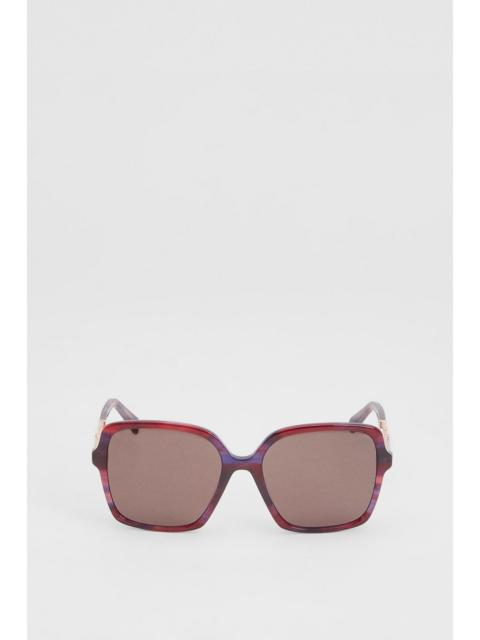 KAREN MILLEN Tortoise Shell Rounded Sunglasses