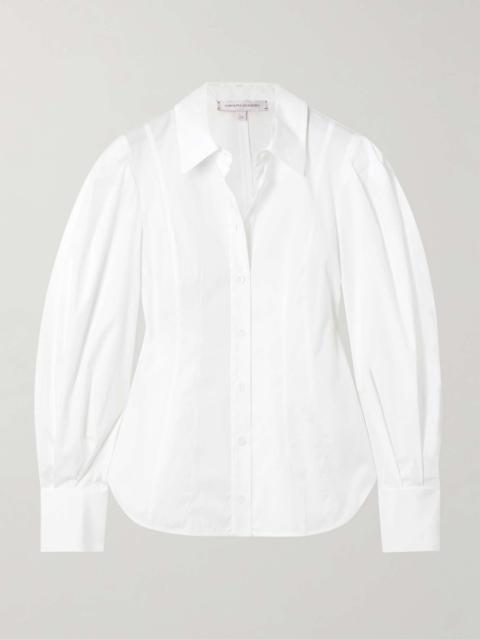 CAROLINA HERRERA Cotton-blend poplin shirt White