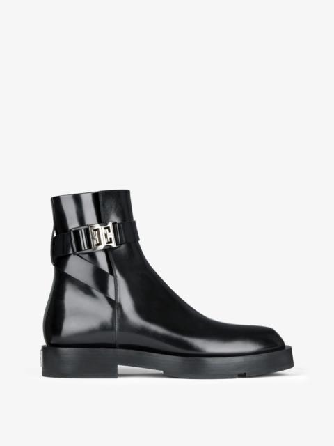 Givenchy SQUARED BOOTS IN LEATHER WITH 4G BUCKLE