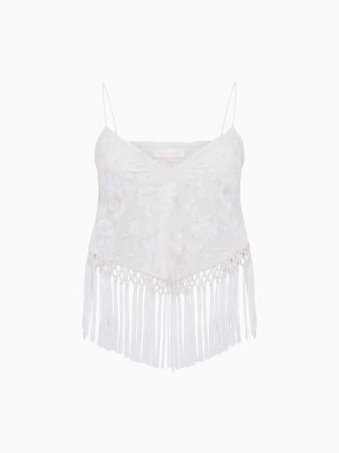 LoveShackFancy Annemarie Fringe Crop Top