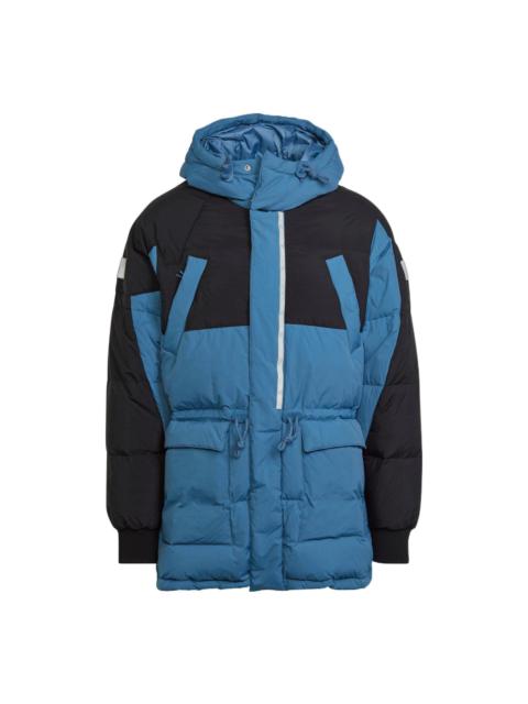 adidas Originals Down Regen Hooded Puffer Jacket 'Blue Black' HL6745