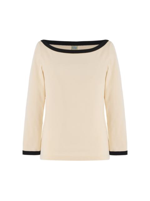 FLORE FLORE Exclusive Riviera Steffi Cotton T-Shirt off-white