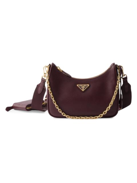 Prada Women's Re-Edition 2005 Saffiano Leather Shoulder Bag - Dark Red