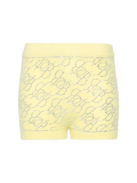 crystal-embellished knitted shorts