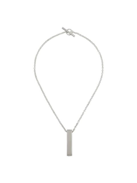 Parts of Four Silver Cuboid Short Necklace