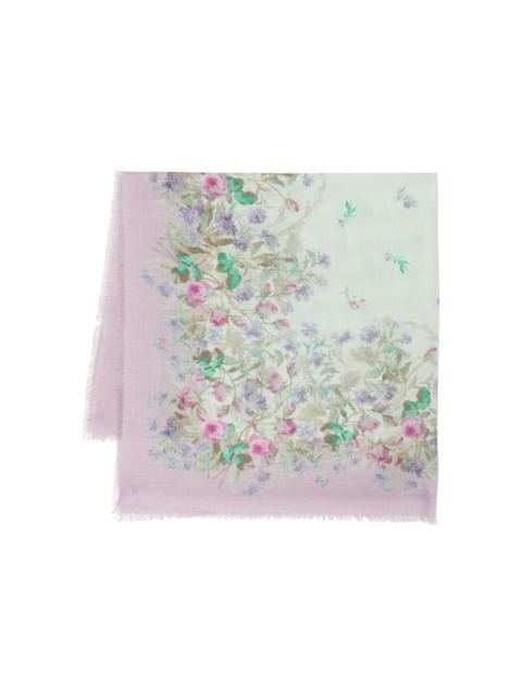 floral-print scarf