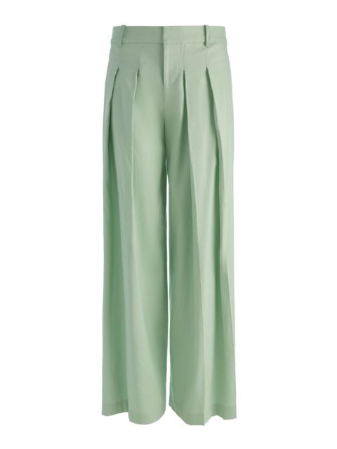 Alice + Olivia BLAIRE PLEATED LINEN PANT