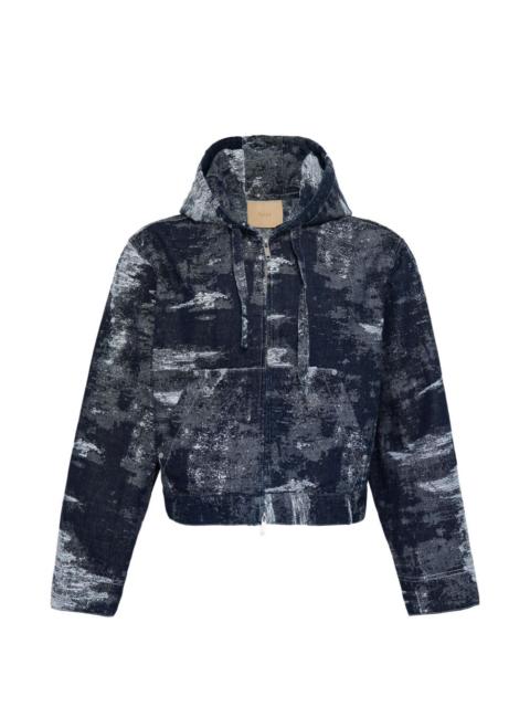 TAAKK drawstring-detail denim hoodie