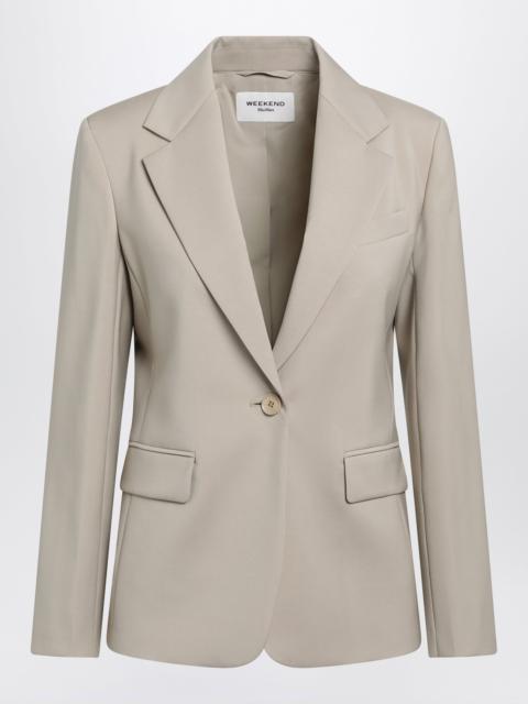 WEEKEND Max Mara Beige single-breasted jacket in wool
