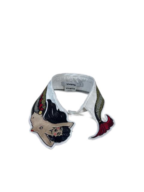 VIVETTA embroidered-mermaid motif collar