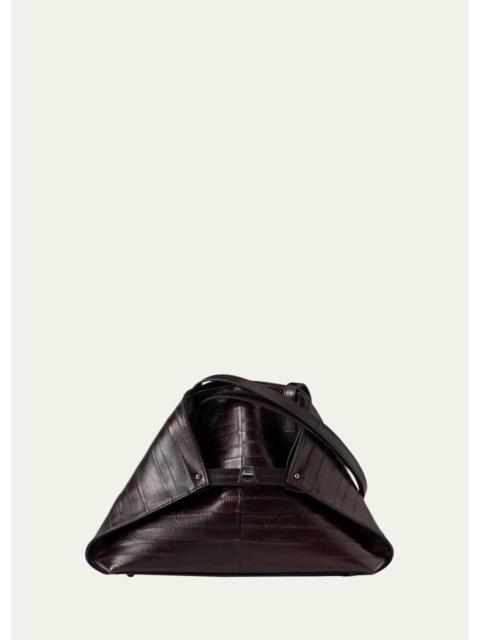 AKRIS Ai Small Leather Shoulder Tote Bag