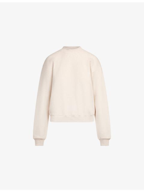 SKIMS Cotton Fleece Crewneck Classic-Fit Cotton-Blend Sweatshirt